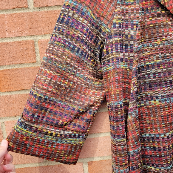 IC by Connie K Buttoned Cowl Neck Long Jacket Retro Cardigan Medium - Picture 4 of 9